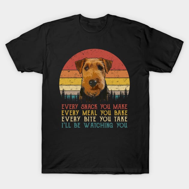 Vintage Every Snack You Make Every Meal You Bake Welsh Terrier T-Shirt by SportsSeason